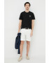Calvin Klein Jeans Памучен къс панталон в бяло - Pepit.bg