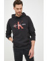 Calvin Klein Jeans Памучен суичър в черно с принт - Pepit.bg