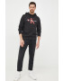 Calvin Klein Jeans Памучен суичър в черно с принт - Pepit.bg