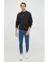 Calvin Klein Jeans Памучен суичър в черно с принт - Pepit.bg