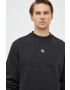Calvin Klein Jeans Памучен суичър в черно с принт - Pepit.bg