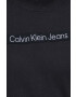 Calvin Klein Jeans Памучна тениска в черно с апликация - Pepit.bg