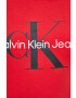 Calvin Klein Jeans Памучна тениска в червено с принт - Pepit.bg