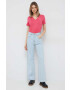 Calvin Klein Jeans Памучна тениска в розово - Pepit.bg
