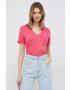 Calvin Klein Jeans Памучна тениска в розово - Pepit.bg