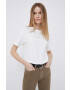 Calvin Klein Jeans Памучна тениска в бяло - Pepit.bg