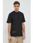 Calvin Klein Jeans Памучна тениска в черно с принт - Pepit.bg