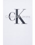Calvin Klein Jeans Памучна тениска в бяло с принт - Pepit.bg