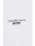 Calvin Klein Jeans Памучна тениска в бяло с принт - Pepit.bg