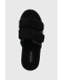Calvin Klein Jeans Пантофи HOME SLIDE VELCRO SHEARLING в черно YW0YW00861 - Pepit.bg