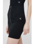 Calvin Klein Jeans Пола в черно къс модел с кройка тип молив - Pepit.bg