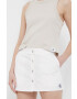 Calvin Klein Jeans Пола в бяло къс модел със стандартна кройка - Pepit.bg