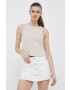 Calvin Klein Jeans Пола в бяло къс модел със стандартна кройка - Pepit.bg