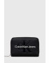 Calvin Klein Jeans Портмоне дамски в черно - Pepit.bg