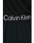 Calvin Klein Jeans Рокля в черно къс модел разкроен модел - Pepit.bg