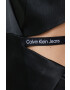 Calvin Klein Jeans Рокля в черно къс модел разкроен модел - Pepit.bg