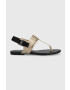 Calvin Klein Jeans Сандали FLAT TOEPOST SANDAL SATIN/HW в черно YW0YW00957 - Pepit.bg