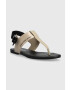 Calvin Klein Jeans Сандали FLAT TOEPOST SANDAL SATIN/HW в черно YW0YW00957 - Pepit.bg