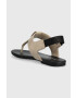 Calvin Klein Jeans Сандали FLAT TOEPOST SANDAL SATIN/HW в черно YW0YW00957 - Pepit.bg