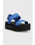 Calvin Klein Jeans Сандали FLATFORM SANDAL SOFTNY в синьо с платформа YW0YW00965 - Pepit.bg