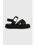 Calvin Klein Jeans Сандали PREFRESATO SANDAL BADGE в черно с платформа YW0YW00967 - Pepit.bg