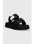 Calvin Klein Jeans Сандали PREFRESATO SANDAL BADGE в черно с платформа YW0YW00967 - Pepit.bg