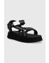 Calvin Klein Jeans Сандали PREFRESATO SANDAL WEBBING XRAY в черно с платформа YW0YW00969 - Pepit.bg