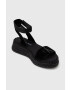 Calvin Klein Jeans Сандали SPORTY WEDGE ROPE SU CON в черно с платформа YW0YW00977 - Pepit.bg