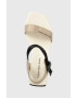 Calvin Klein Jeans Сандали WEDGE BLCOK SANDAL SATIN/HW в бяло с платформа YW0YW00980 - Pepit.bg