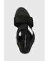 Calvin Klein Jeans Сандали WEDGE SANDAL BADGE в черно със скосена платформа YW0YW01028 - Pepit.bg