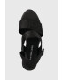 Calvin Klein Jeans Сандали WEDGE SANDAL WEBBING в черно със скосена платформа YW0YW00959 - Pepit.bg