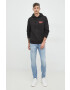 Calvin Klein Jeans Суичър в черно с качулка с принт - Pepit.bg