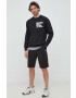Calvin Klein Jeans Суичър в черно с принт - Pepit.bg