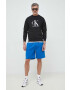 Calvin Klein Jeans Суичър в черно с принт - Pepit.bg
