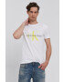 Calvin Klein Jeans Тениска мъжка в бяло с принт - Pepit.bg