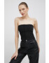 Calvin Klein Jeans Топ дамски в черно - Pepit.bg