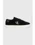 Calvin Klein Jeans Велурени маратонки Classic Cupsole Laceup Low Su - Pepit.bg