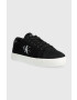 Calvin Klein Jeans Велурени маратонки Classic Cupsole Laceup Low Su - Pepit.bg