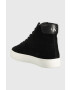 Calvin Klein Jeans Велурени маратонки Classic Cupsole Laceup Mid Su в черно - Pepit.bg