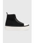 Calvin Klein Jeans Високи кецове Cupsole Flatform Mid Zip в черно - Pepit.bg