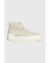 Calvin Klein Jeans Високи кецове VULC FLATFORM BOLD ESSENTIAL в бежово YW0YW01031 - Pepit.bg