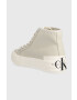Calvin Klein Jeans Високи кецове VULC FLATFORM BOLD ESSENTIAL в бежово YW0YW01031 - Pepit.bg