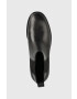 Calvin Klein Кожени боти челси Rubber Sole Chelsea в черно с платформа - Pepit.bg