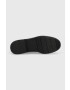 Calvin Klein Кожени боти Rubber Sole Ankle Boot в черно с равна подметка - Pepit.bg