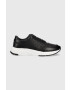 Calvin Klein Кожени маратонки в черно - Pepit.bg