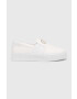 Calvin Klein Кожени маратонки CUPSOLE FLATFORM SLIP ON W/HW в бяло HW0HW01421 - Pepit.bg