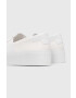 Calvin Klein Кожени маратонки CUPSOLE FLATFORM SLIP ON W/HW в бяло HW0HW01421 - Pepit.bg