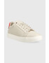 Calvin Klein Кожени маратонки Cupsole Lace Up в сиво - Pepit.bg