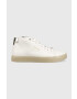 Calvin Klein Кожени маратонки Cupsole Unlined High Top в бяло - Pepit.bg