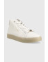 Calvin Klein Кожени маратонки Cupsole Unlined High Top в бяло - Pepit.bg